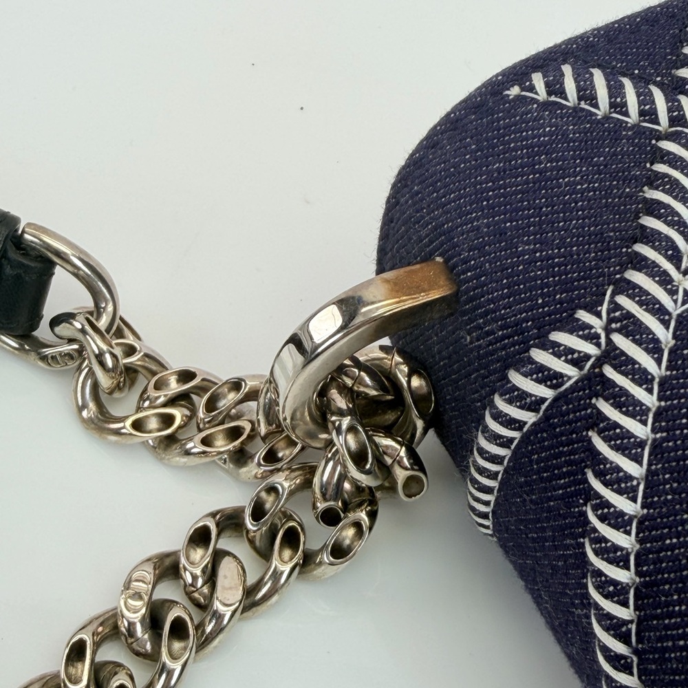 Christian Dior Denim Quilted Diorama Floral Spring Flap Bag - Picture 9 of 15